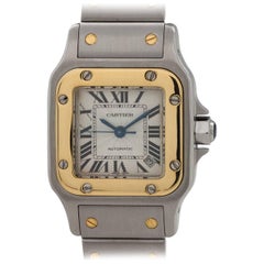 Cartier Ladies Yellow Gold Stainless Steel Santos Galbe Automatic Wristwatch