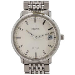 Retro Omega stainless steel De Ville Date Automatic Wristwatch Ref 166.033, circa 1969