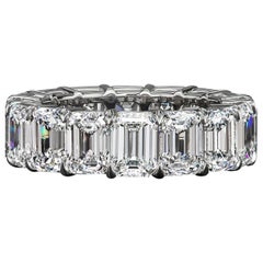 David Rosenberg GIA Certified Emerald Cut 15.41 Carats Diamond Eternity Band David Rosenberg GIA Certified Emerald Cut 15.41 Carats Diamond Eternity Band