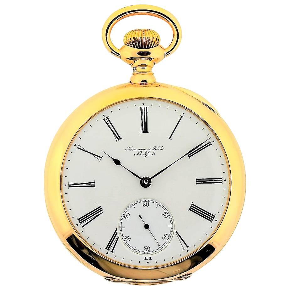 Vacheron Constantin Yellow Gold Open Faced Manual Winding Pocket Watch