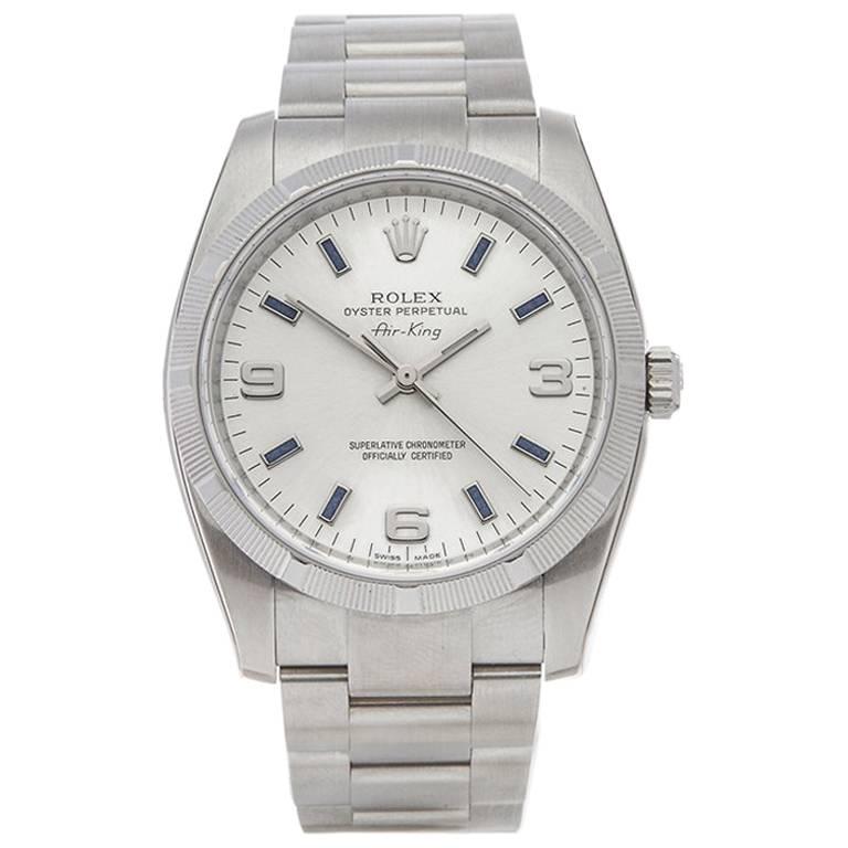 Rolex Stainless Steel Air King Automatic Wristwatch, Ref 114210