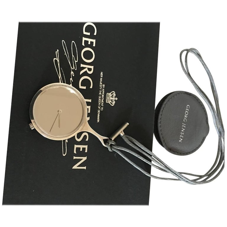 Jensen Swiss Made Water Resistant Sterling Silver Watch Pendant No. 2325 at 1stDibs