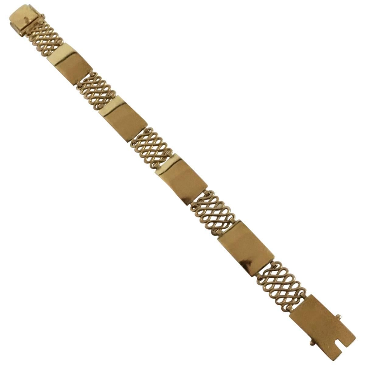 Georg Jensen 18 Karat Gold Bracelet No. 314B For Sale