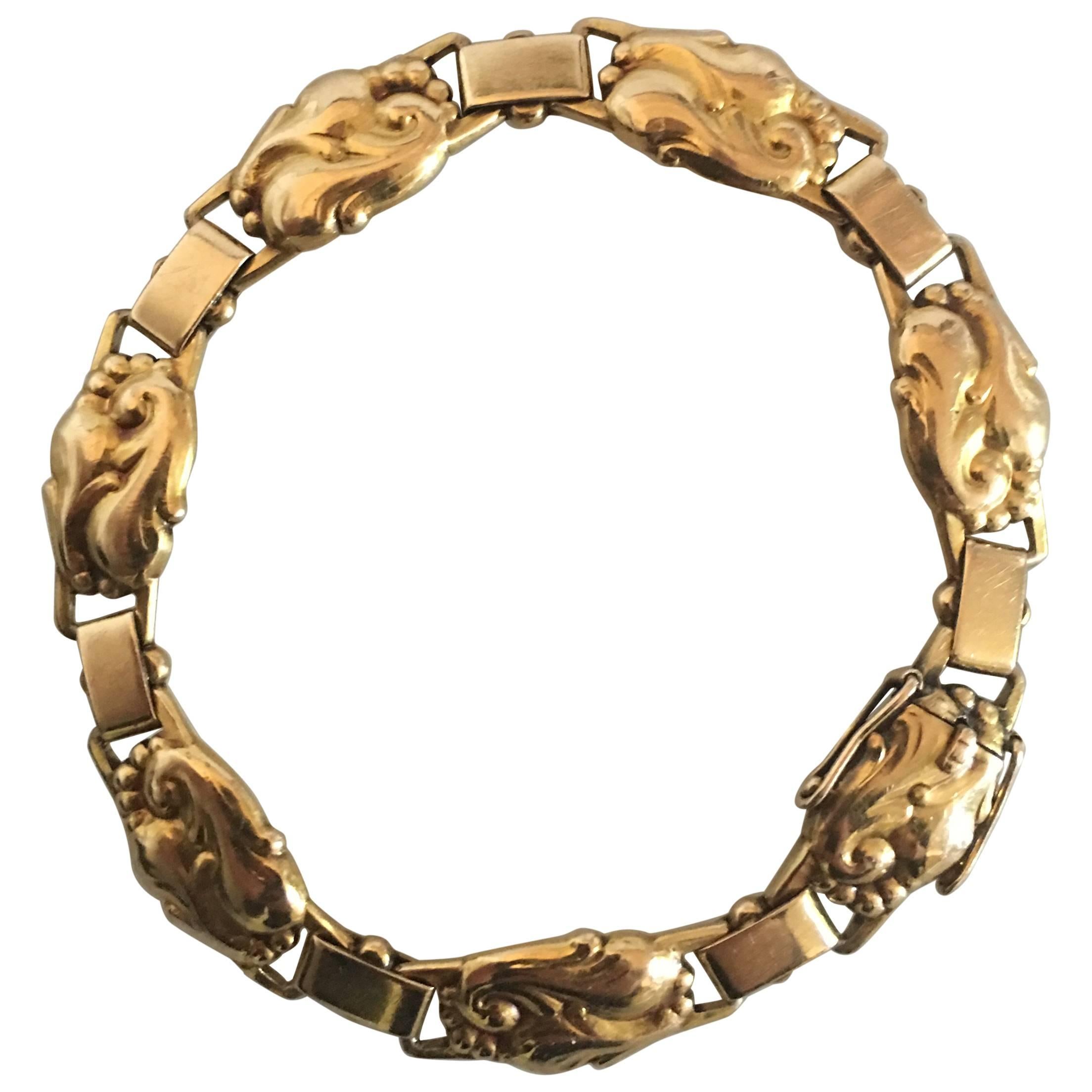 Evald Nielsen 18 Karat Gold Bracelet