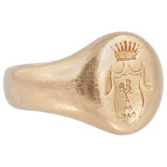 French 19th Century Signet Ring in 18 Carat Gold