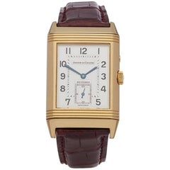 Jaeger-Yellow Gold Reverso Day and Night Automatic Wristwatch, 2000s