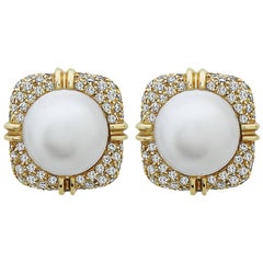Emilio Jewelry Handmade Pearl Diamond Earrings