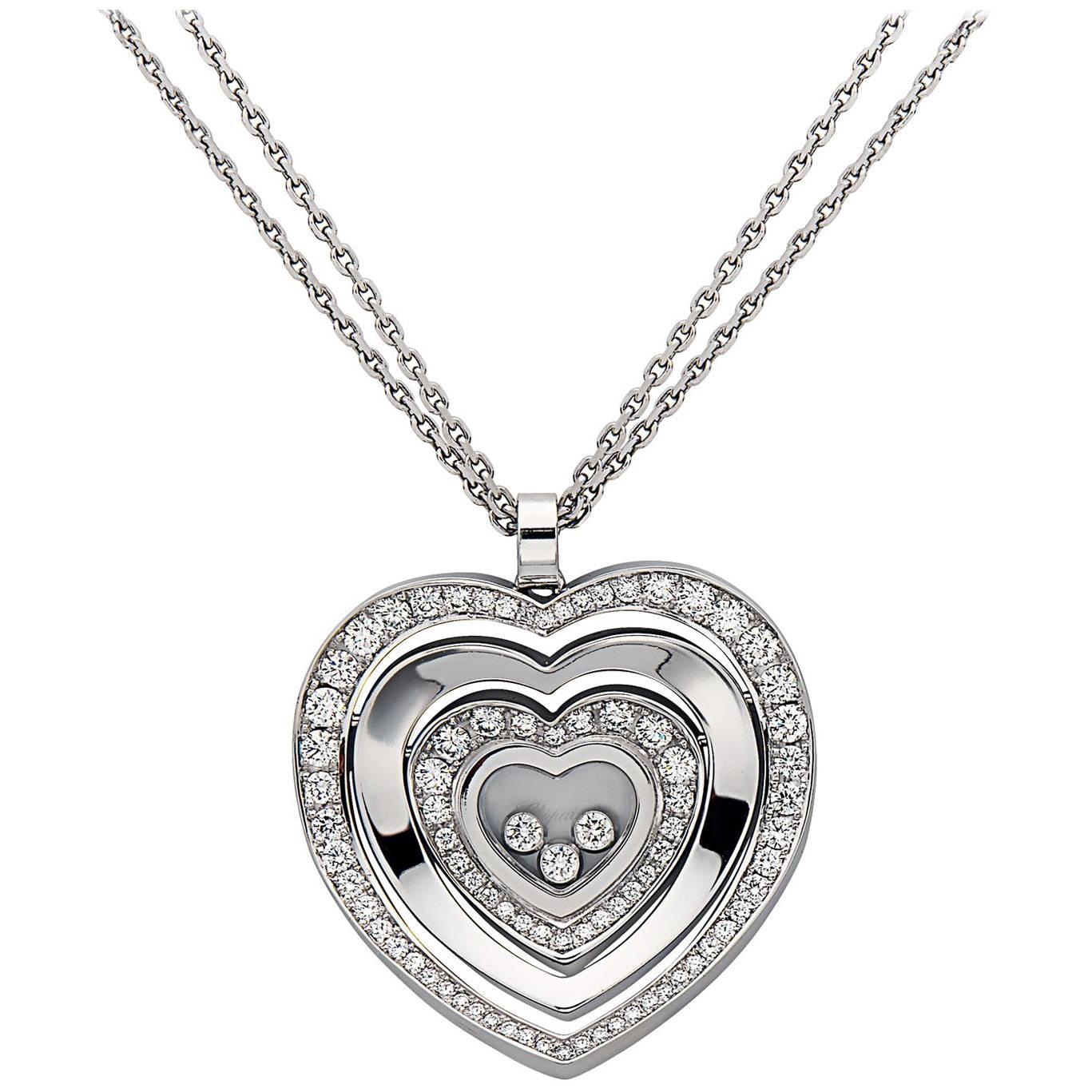 Emilio Jewelry Chopard Diamond Heart Necklace