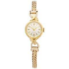 Rolex Ladies Yellow Gold Vintage Mechanical Wind Wristwatch, 1960s