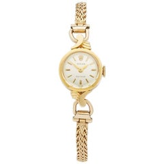 Rolex Ladies Yellow Gold Vintage Mechanical Wind Wristwatch, 1960s