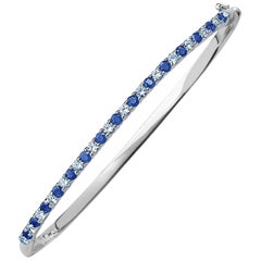Emilio Jewelry Sapphire Diamond Bangle