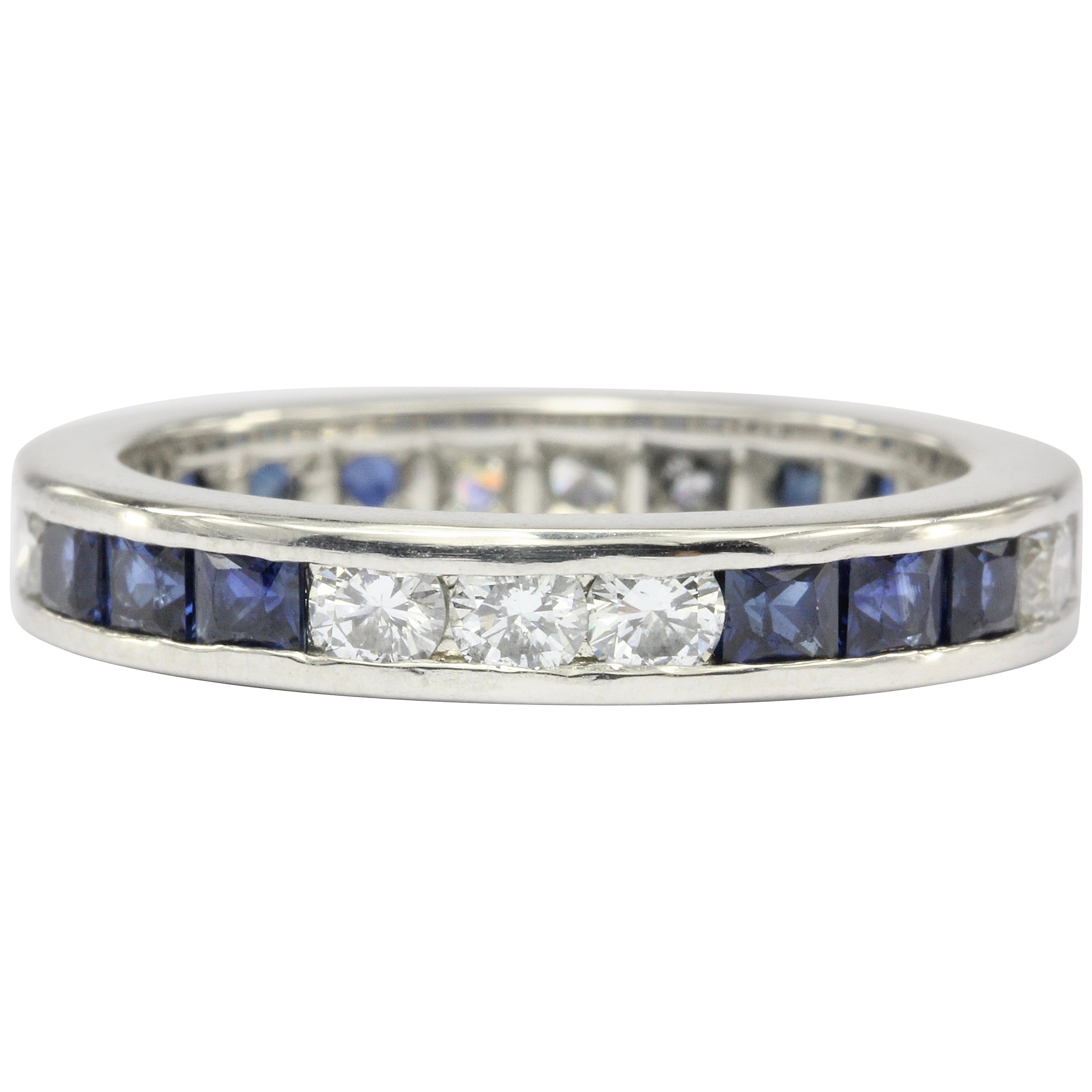 square diamond eternity rings