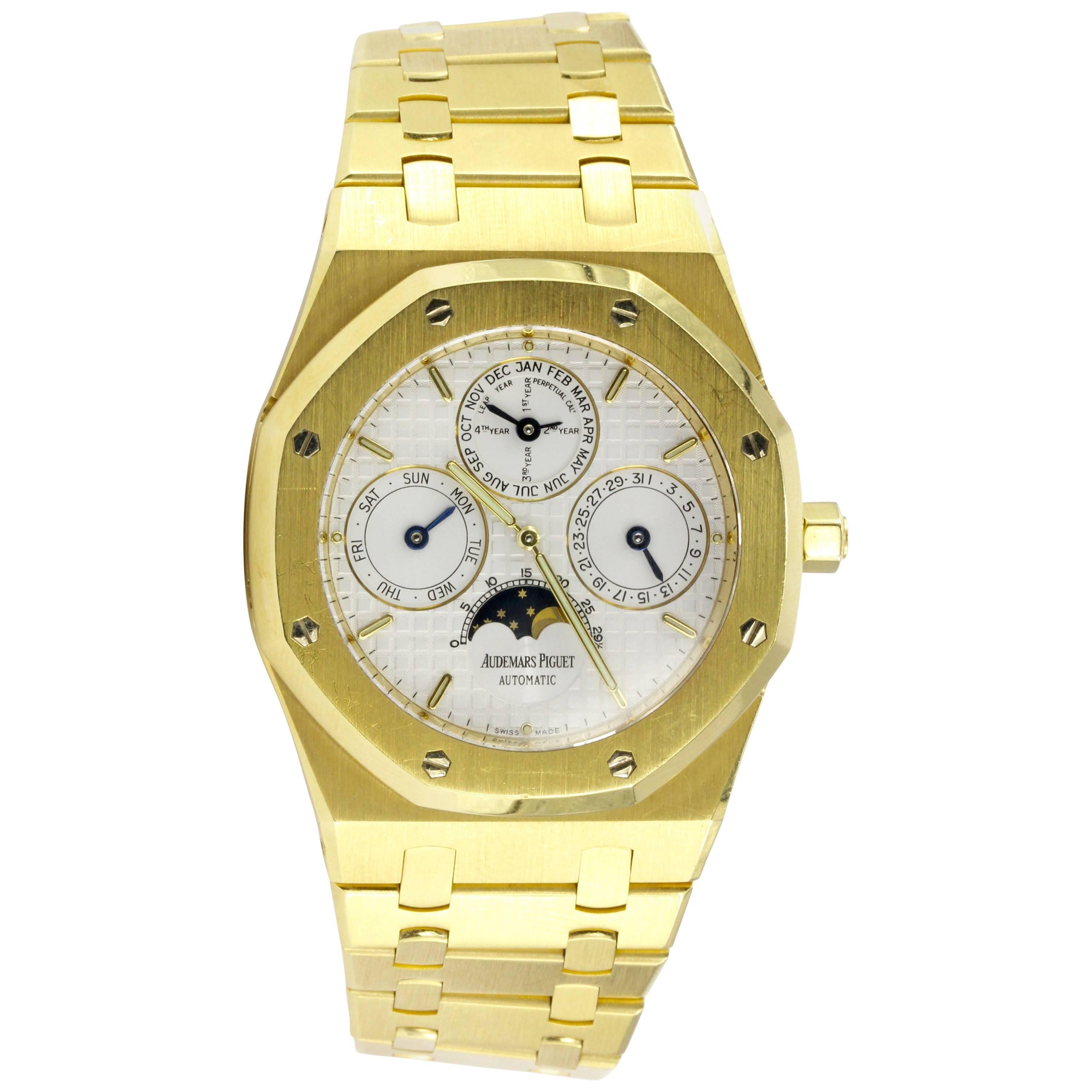 Audemars Piguet Yellow Gold Royal Oak Moonphase Automatic Wristwatch