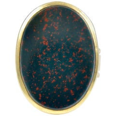 Antique Bloodstone Gold Ring