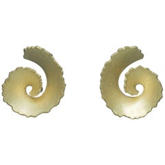 Annabel Eley Yellow Gold Spiral Earrings