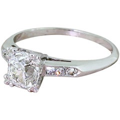 Art Deco 1.20 Carat Old Cut Diamond Engagement Ring