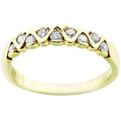 Yellow Gold Petit with Brilliant Cut Diamonds Ring