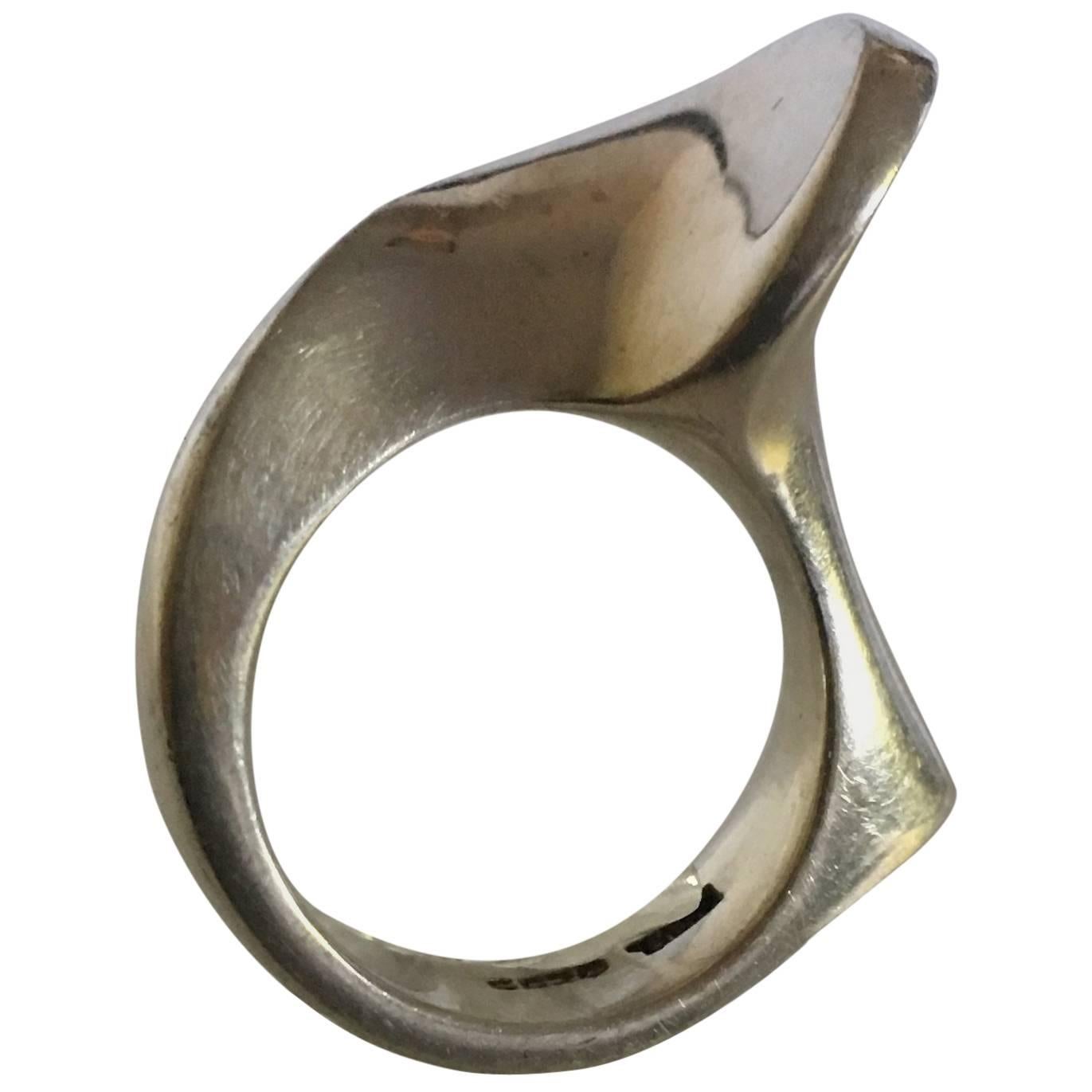 Hans Hansen Sterling Silver Ring For Sale