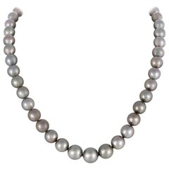 Mikimoto Black South Sea Graduated Pearl Necklace