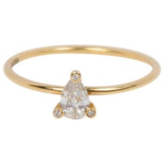 Sweet Pea 18k Yellow Gold Pear Shaped Diamond Engagement Ring