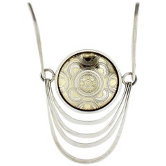 Nubia Modernist Sterling Silver Necklace by Mary Ann Scherr for Reed & Barton