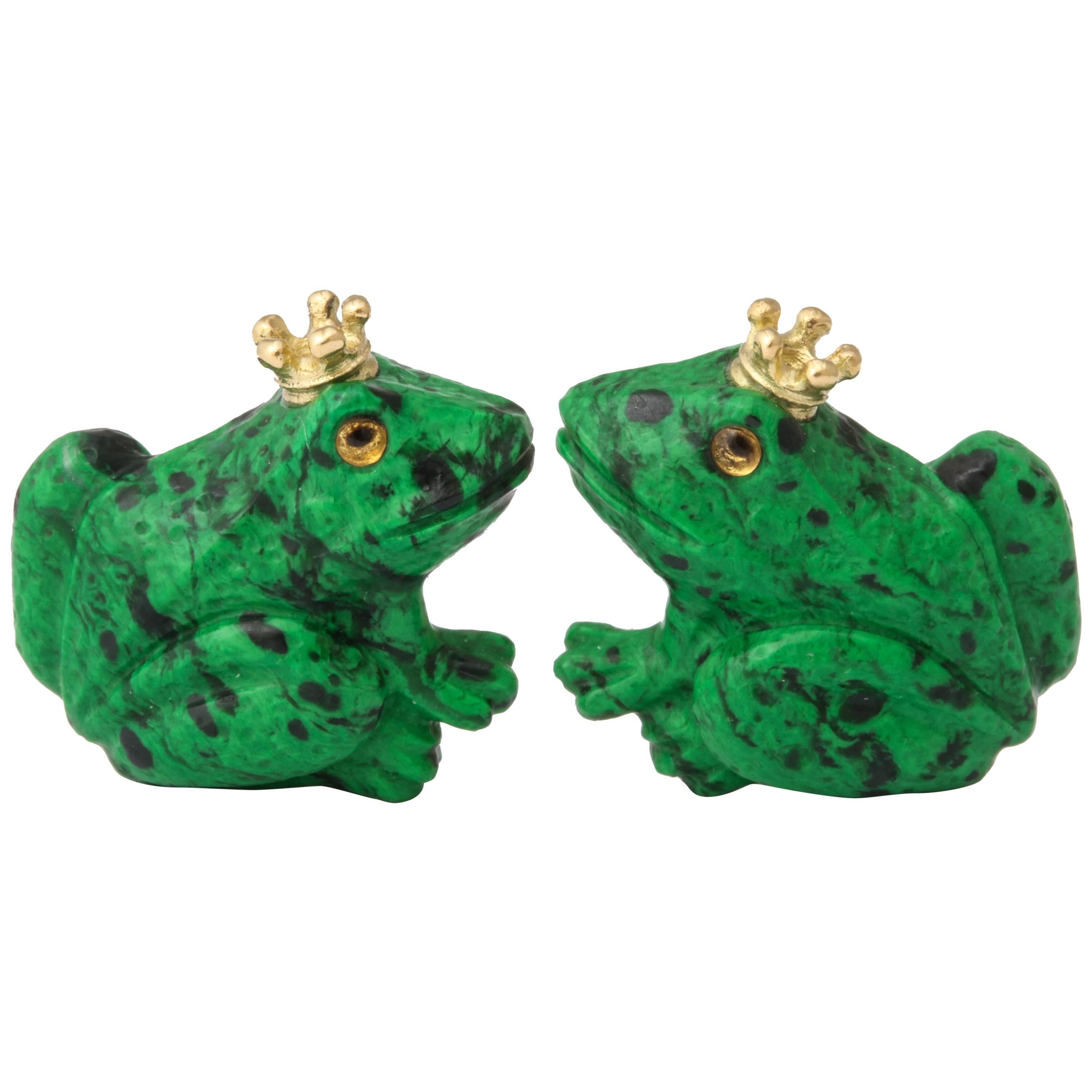 Michael Kanners Crowned Frog Cufflinks