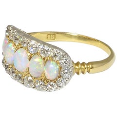 Antique Victorian Opal and Diamond Ring