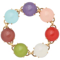 18 Karat Rose Gold Semi-Precious Stone Doublet Bracelet