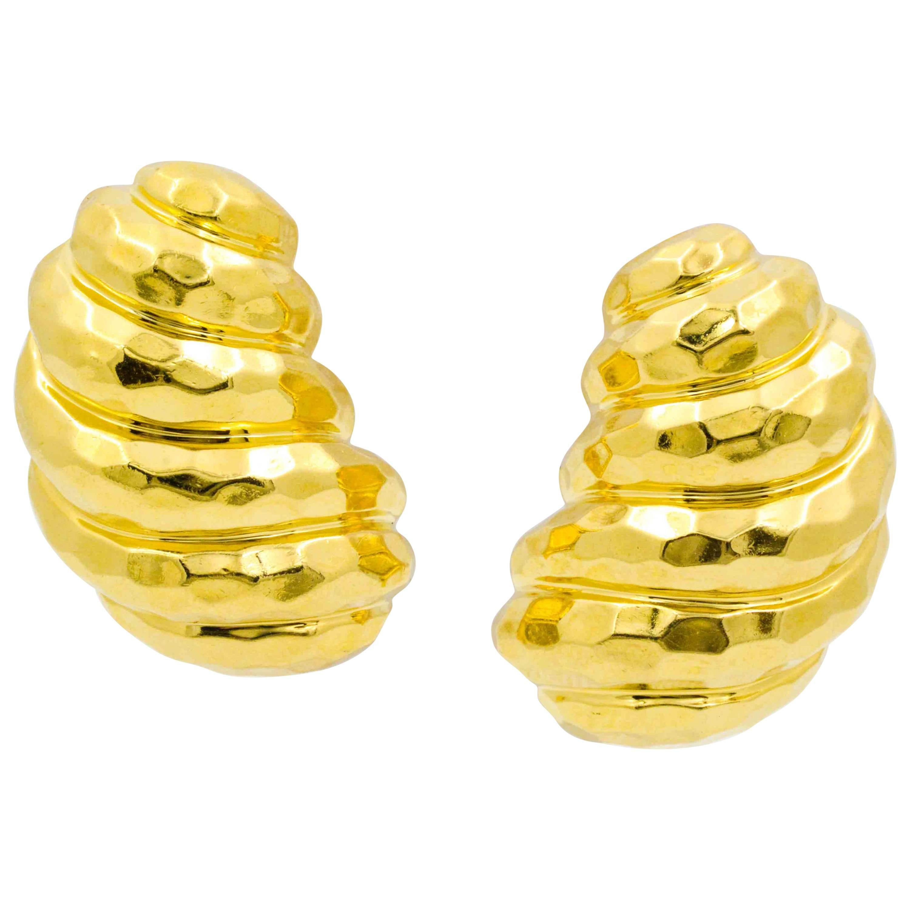 18 Karat Yellow Gold Hoop Earrings