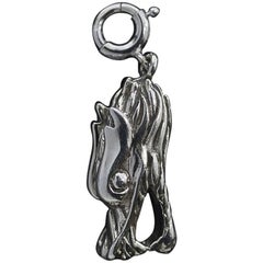 John Hardy Naga Dragon Head Sterling Silver Pendant/Charm