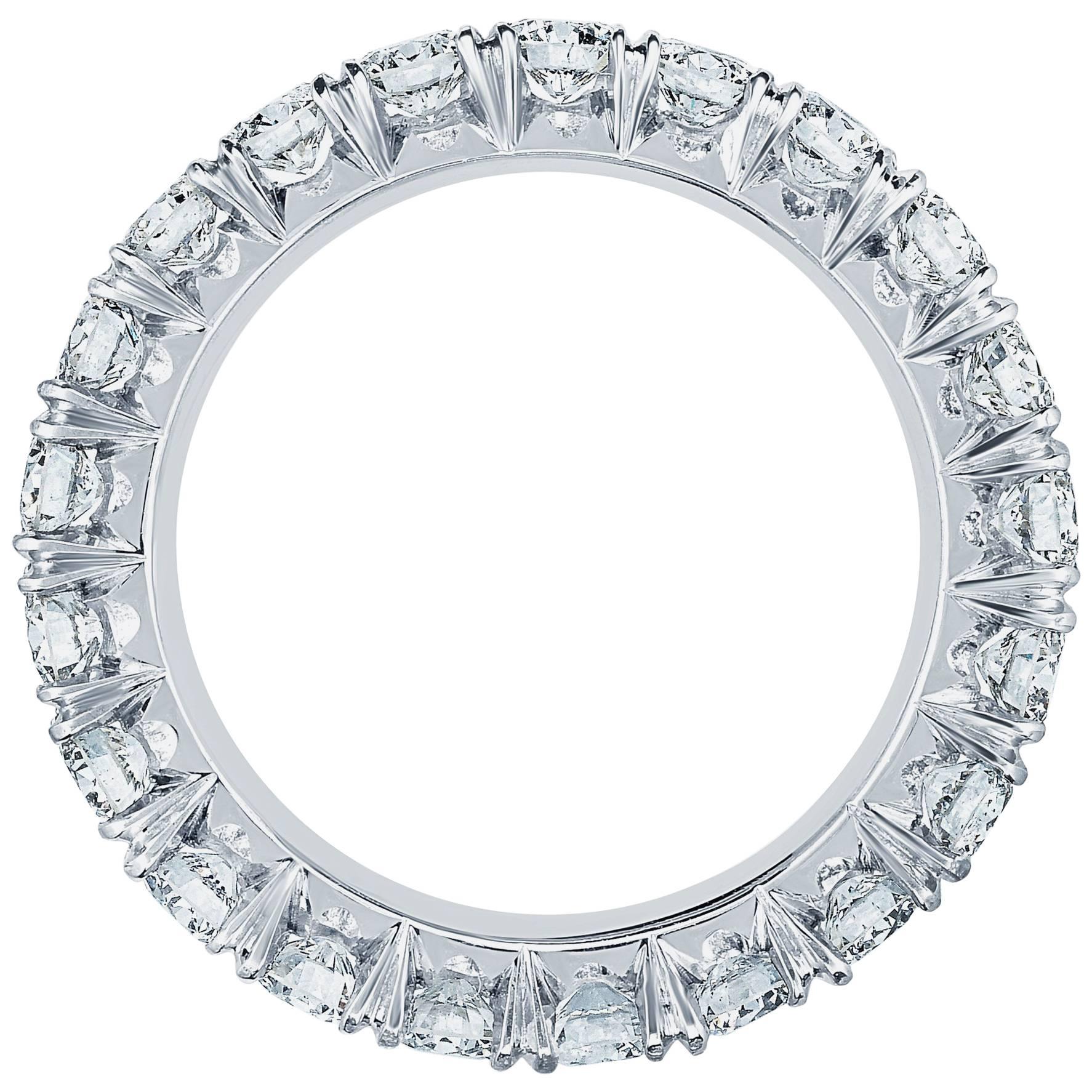 Marisa Perry Micro Pave Forevermark Ten Point Diamond Eternity Band in Platinum