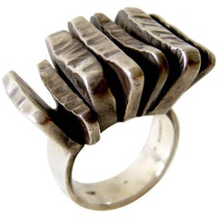 rey urban jewelry Vintage Rey Urban for A. Fausing Sterling Silver Scandinavian Street Style Ring