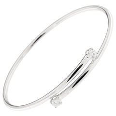 Alex Jona White Diamond 18 Karat White Gold Bangle Bracelet