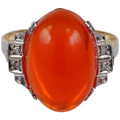 Antique Art Deco 10.0 Carat Natural Fire Opal