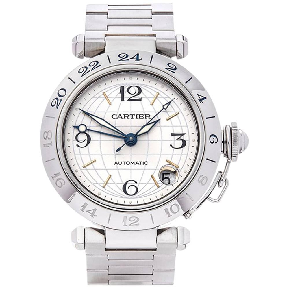 Cartier Stainless Steel Pasha De Cartier Automatic Wristwatch Ref 2377
