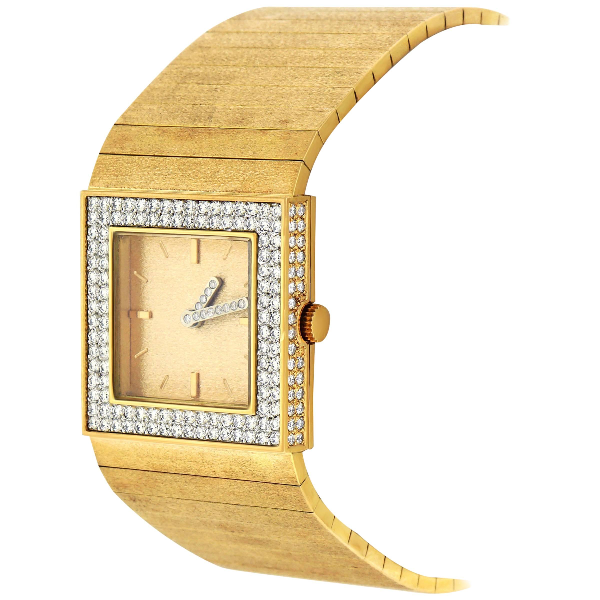 Paul Binder Yellow Gold Diamond One-of-a-Kind Wristwatch