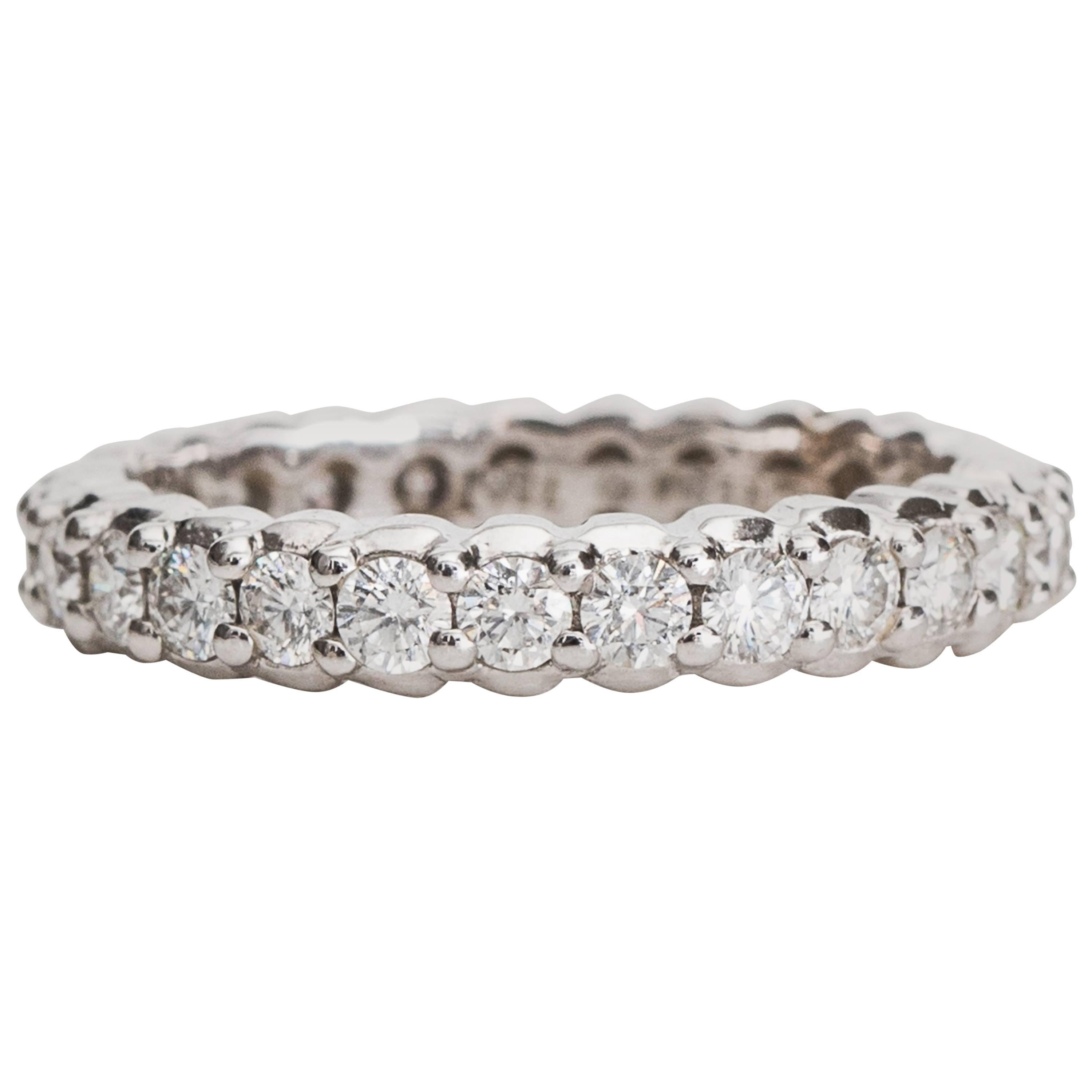 Paul Morelli 1.5 carat total Diamond and 18K White Gold Eternity Band