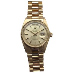 Rolex 18K Yellow Gold Champagne Dial Day-Date President Automatic Wristwatch