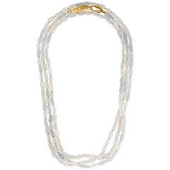 Marlene Stowe Chalcedon-Diamant-Perlen-Halskette aus Gold von Marlene