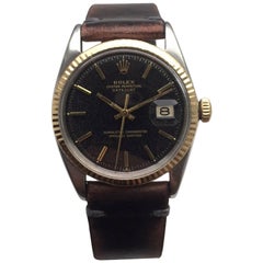Rolex Vintage Steel and Gold Oyster Perpetual Datejust Watch, 1960s