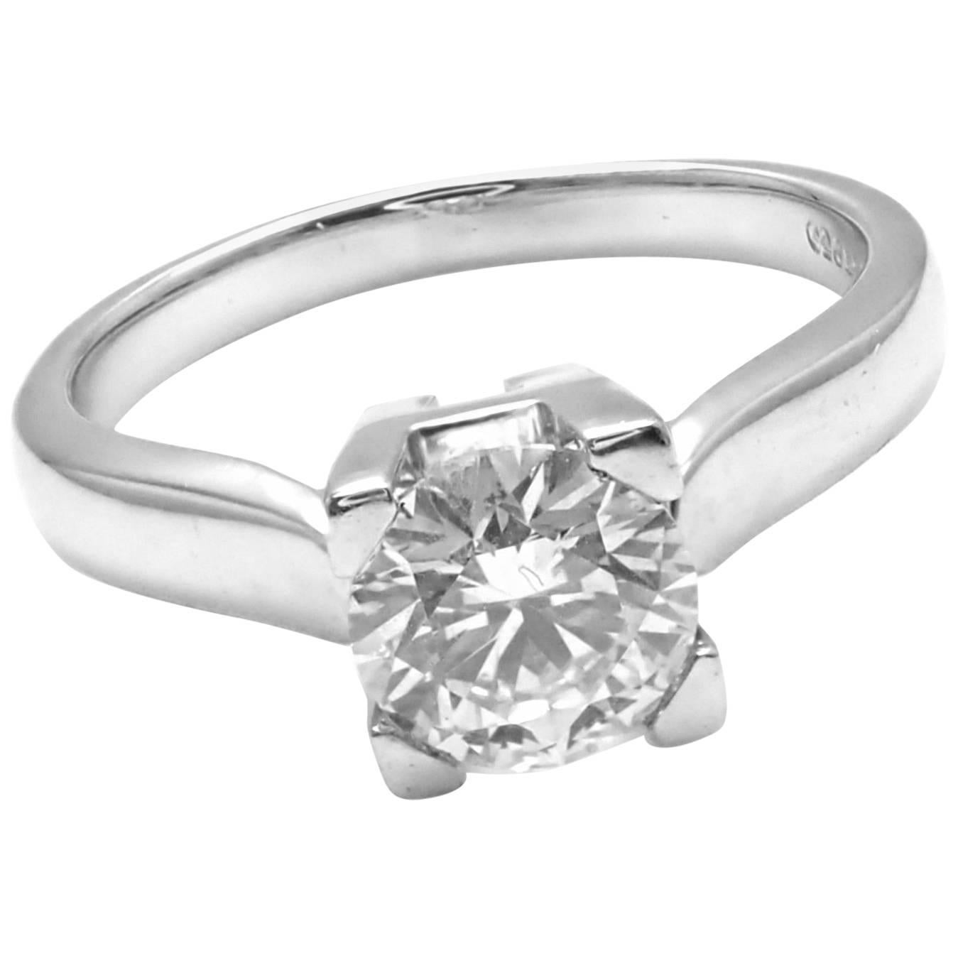 Harry Winston .71 Carat VVS2/F Diamond Solitaire Platinum Engagement Ring