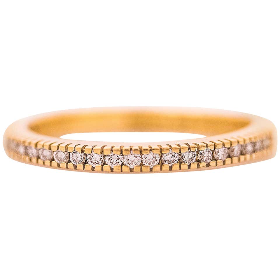 Hidalgo 18 Karat Enamel and Diamond Sunflower Stacking Ring at 1stDibs ...