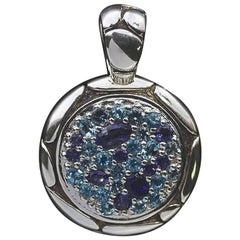 John Hardy Topaz and Iolite Kali Lavafire Sterling Silver Pendant