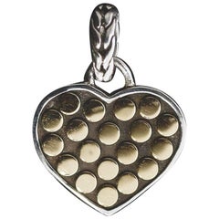 Retired John Hardy Jaisalmer Dot Silver and Gold Heart Pendant