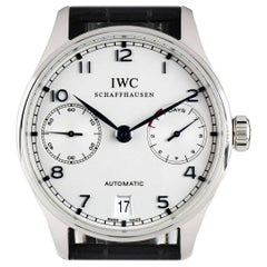 IWC Stainless Steel Portuguese 7 Days Power Reserve Automatic Wristwatch