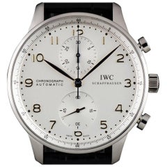 IWC Stainless Steel Portuguese Chronograph Automatic Wristwatch Ref IW371445 