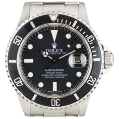 Rolex Stainless Steel Transitional Submariner Black Dial Automatic Wristwatch