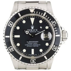 Rolex Edelstahl Transitional Submariner Schwarzes Zifferblatt Automatik-Armbanduhr