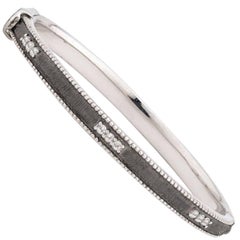 Jude Frances Sterling Silver and Black Rhodium Bangle