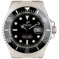 Rolex Stainless Steel Red Writing Sea-Dweller Automatic Wristwatch Ref 126600